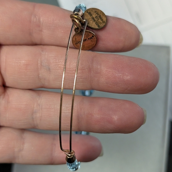 Alex and Ani Blue and Gold Dainty Bracelet (EUC) - Picture 3 of 5